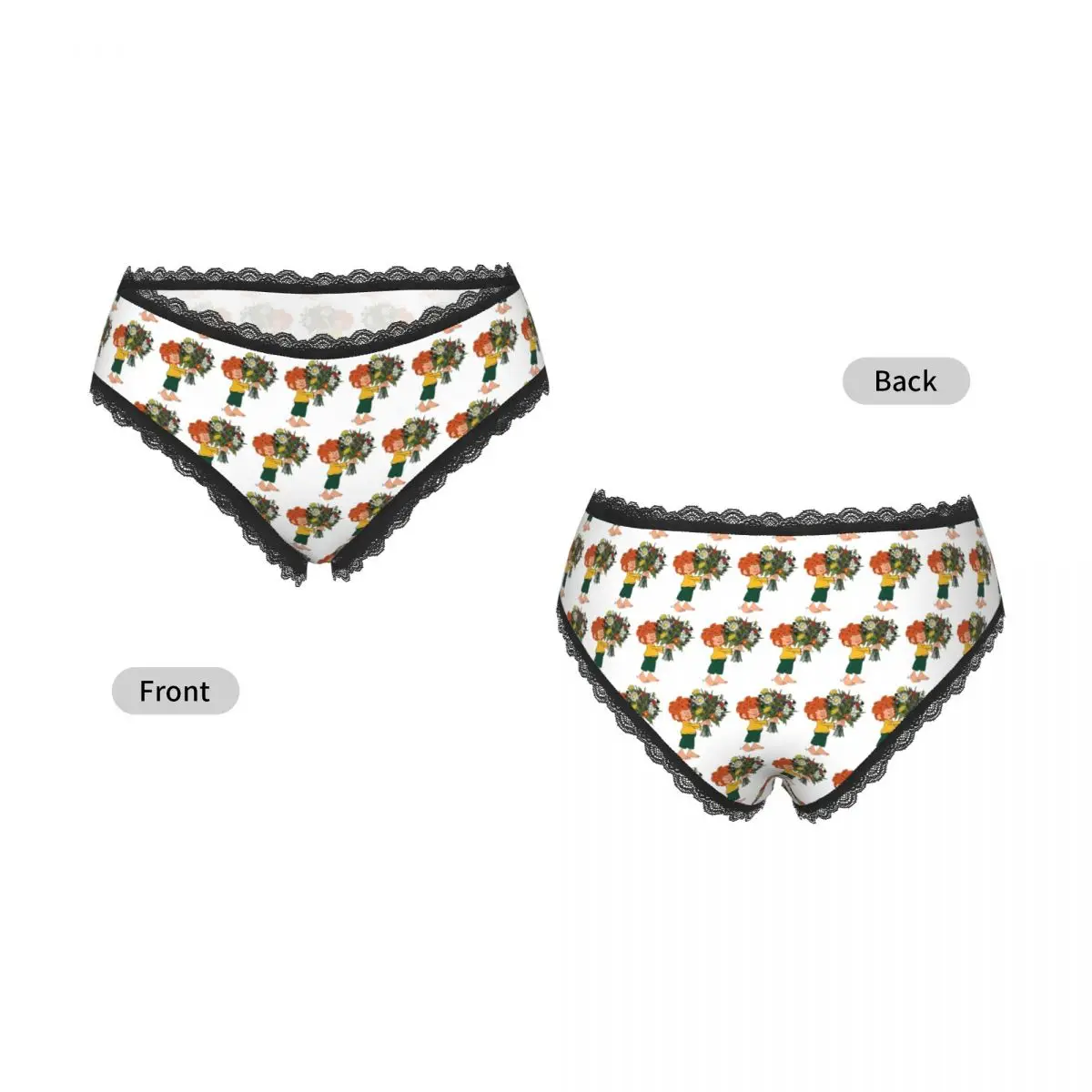 Custom Pumuckl Halt Blumen Panties Briefs Women's Comfort Briefs Underwear Breathable Female Underpants