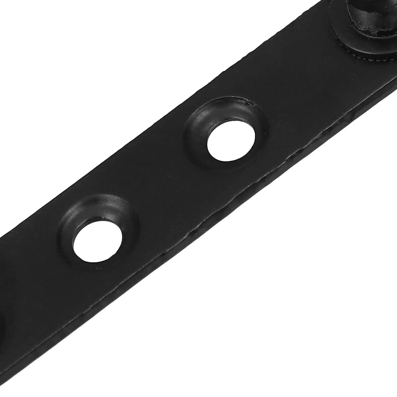 Bisagras ocultas de acero inoxidable, soporte recto negro, placas de reparación para valla de gabinete de madera, soporte de Panel plano de puerta interior, 4 Uds.