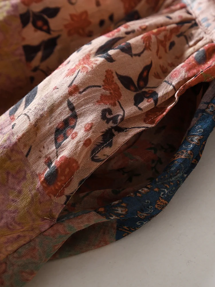 Women Bohemian Holiday Beach Sundress 2024 New Summer Oversized Vintage Literary Maxi Dresses Elegant Party Dress for Women