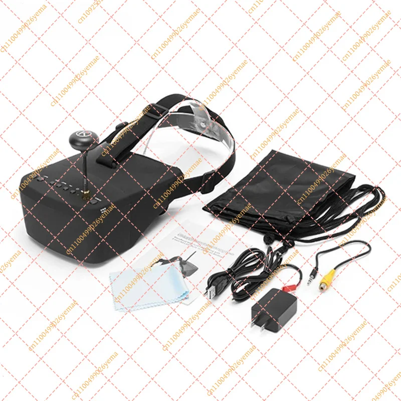 5.8G 40CH FPV Video Goggles 5 Inch 800x480 with Raceband Auto-Searching, Built-in Battery
