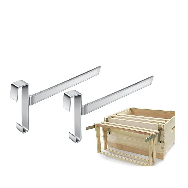 PZHI Beehive Frame Holder 2Pcs, Stainless Steel Beehive Frame Perch Rack Support Bracket for Beekeeping, Full Frame Capacity