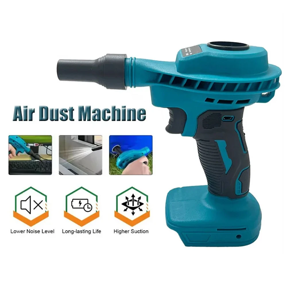 

2 In 1 Cordless Air Duster Vacuum Cleaner Rechargeable Blower With Inflator Computer Keyboard Cleaning For Makita 18V Battery