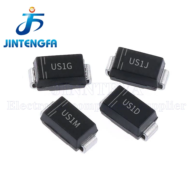 2000PCS RS1M RS2M FR107 US1M US2M UF4007 SMA DO-214AC SMD Diodes Fast Rectifiers 1A 2A 1000V 