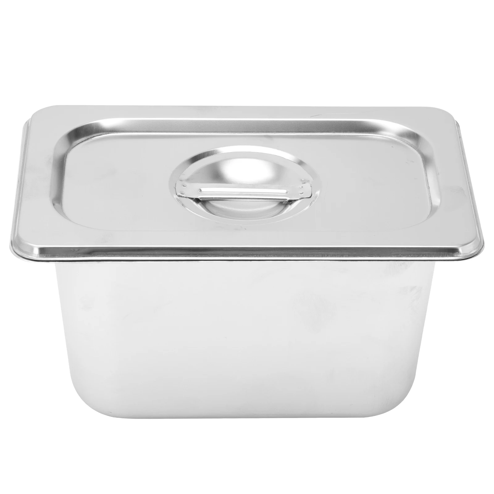 

Stainless Steel Food Storage Containers Vegetable Basin Lids for Fruits Side Dishes Kitchen Bar Tools Square Bowl Keeps Clean