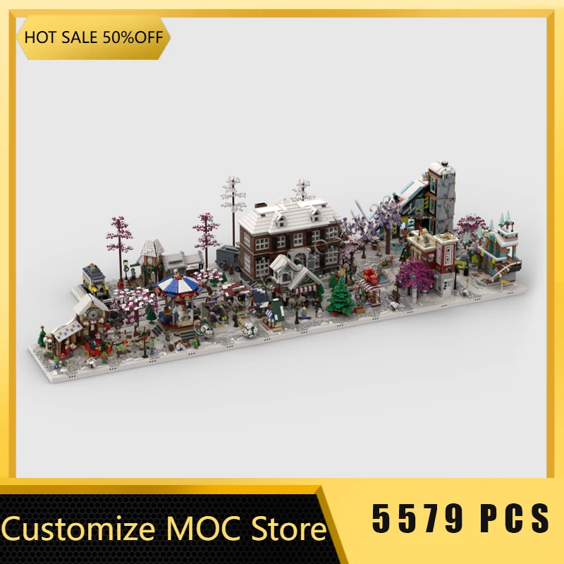 5579 pièces vente chaude scène de Village d'hiver détails du modèle blocs de construction modulaires enfants assemblage affichage jouets Festival cadeau Surprise