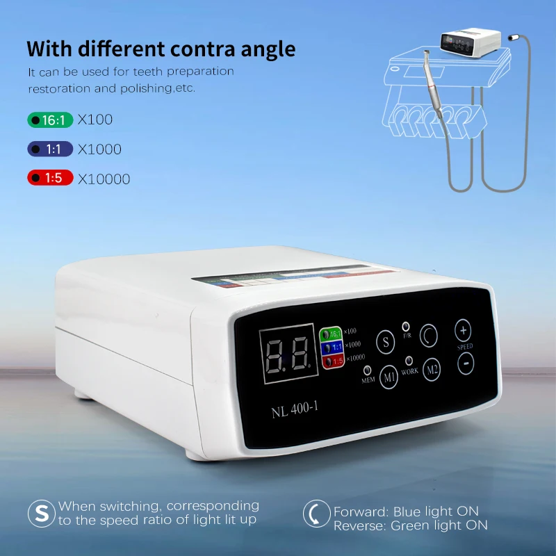 Material Dentistry Dental Brushless Led Micro Motor Electric Machine Set Internal Water Spray Contra LED Angle Handpiece