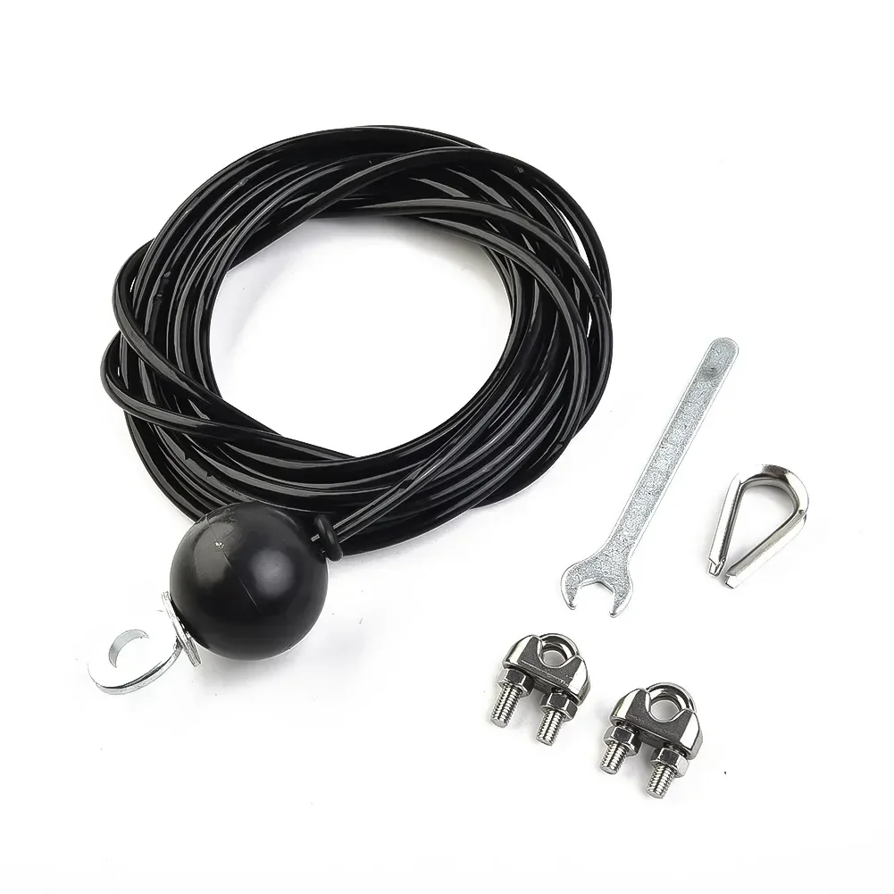 Black 4 Meters Adjustable Gym Cable Wire Rope Heavy Duty Steel Replacement Accessories For Home Gym Fitness Cable Pulley Parts