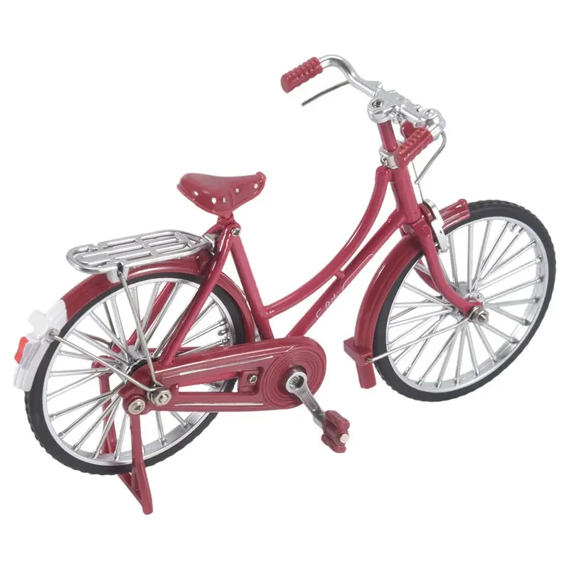 HOTTURE Mini 1:10 Alloy Model Bicycle Diecast Metal Finger Mountain Bike Retro Bike Adult Collectible Children