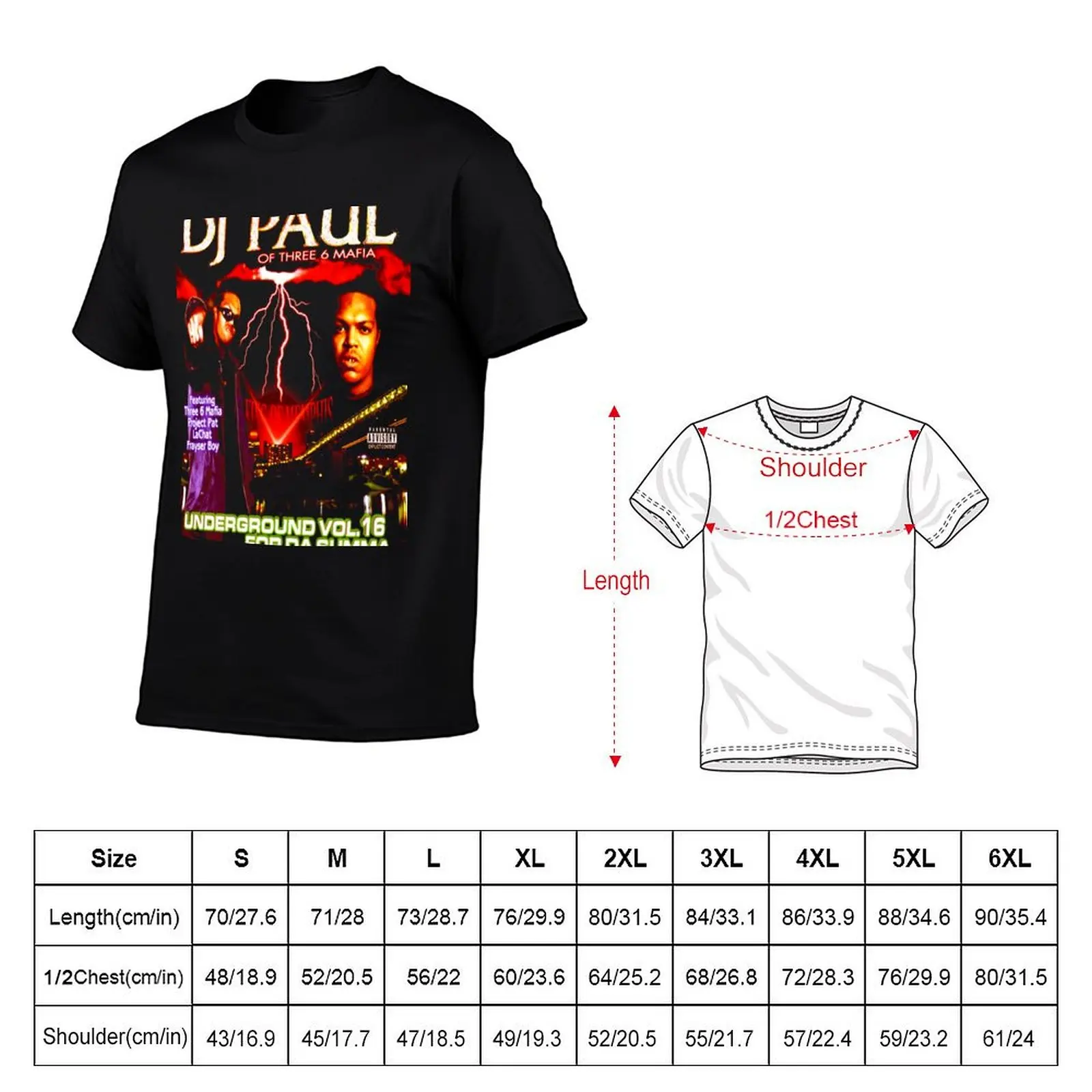 Dj Paul Three Six Mafia T-Shirt Trendy Casual Short Sleeve Shirt