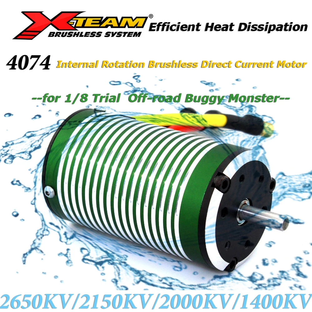 

X-TEAM 4074 Waterproof Brushless Motor for Remote control 1/5 Trial 1/8 On-road Buggy Monster Drift Racing Off-Road RC Cars
