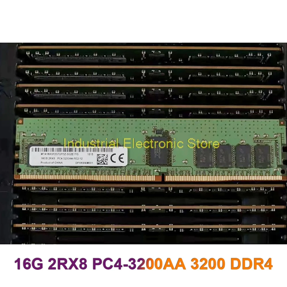 1 unidade para memória MT RAM 16GB 16G 2RX8 PC4-3200AA 3200 DDR4 ECC REG RDIMM