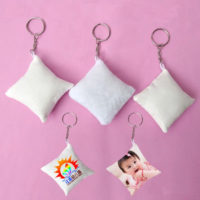 300pcs Blank Sublimation Fabric Key Rings Key Chian DIY Gifts Printing Transfer paper Print