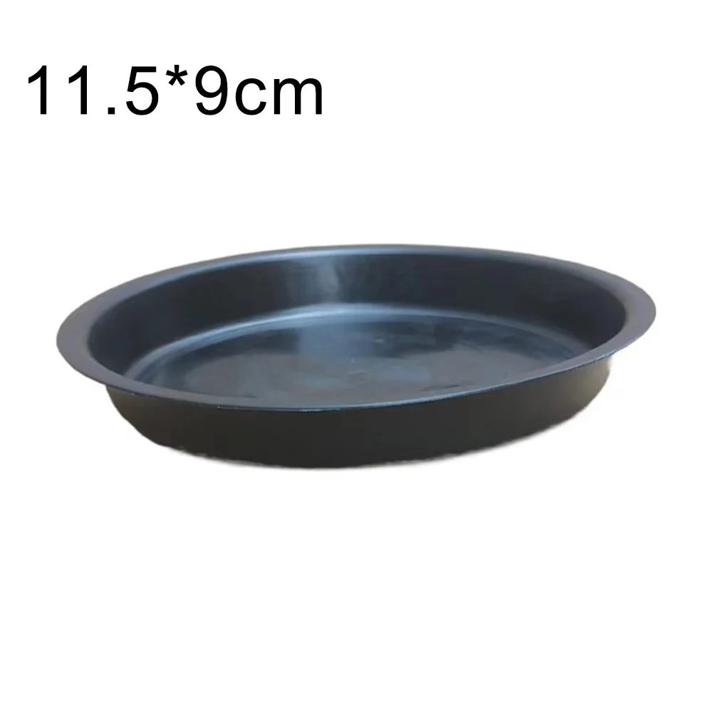 10 Black Plastic Plant Drainage Trays for Indoor Use Compatible with Pots Having Upper Opening 11.5cm 13.9cm 15.8cm 17.8cm
