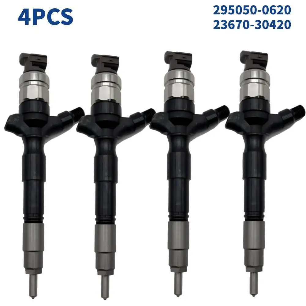 

4PCS Fuel Injector 295050-0620 23670-30420 for Toyota Hilux 1KD-FTV 2KD-FTV D-4D