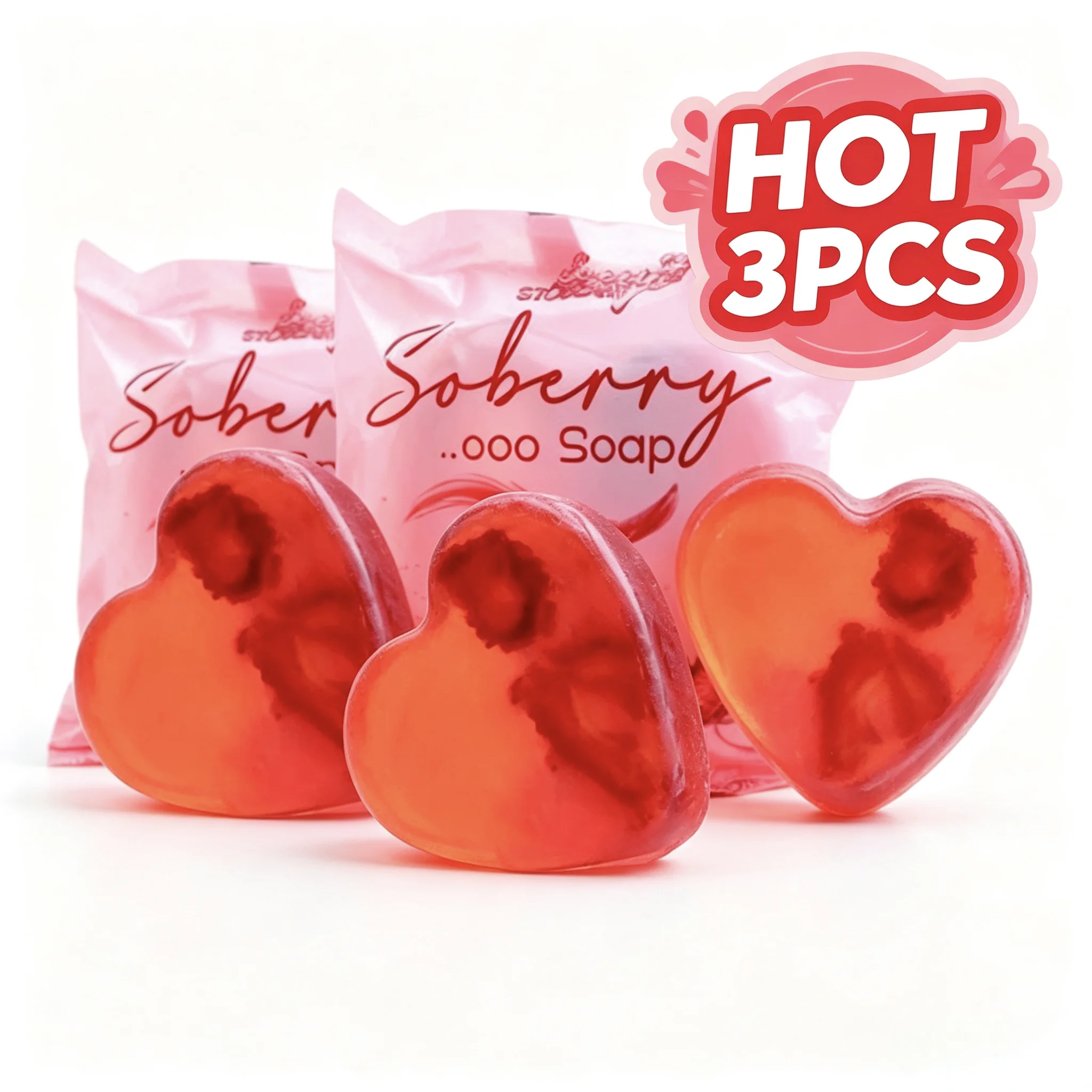 Strawberry Scented Bath Soap Skin Whitening Hand Foot Care Soap Exfoliating Softens Refreshes Body Cleansing Soap For Women