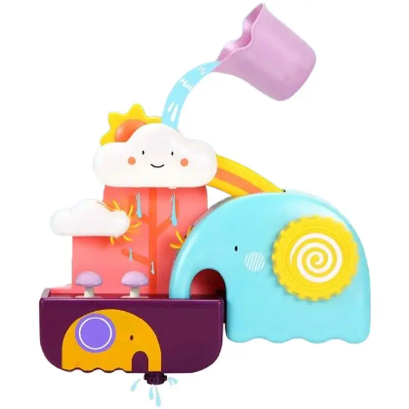 Water Slide Bathtub Toys Cute Cloud Bath Toys For Babies No Hole Floating Squirting Toys Interactive Toddler Bath Swimming Pool