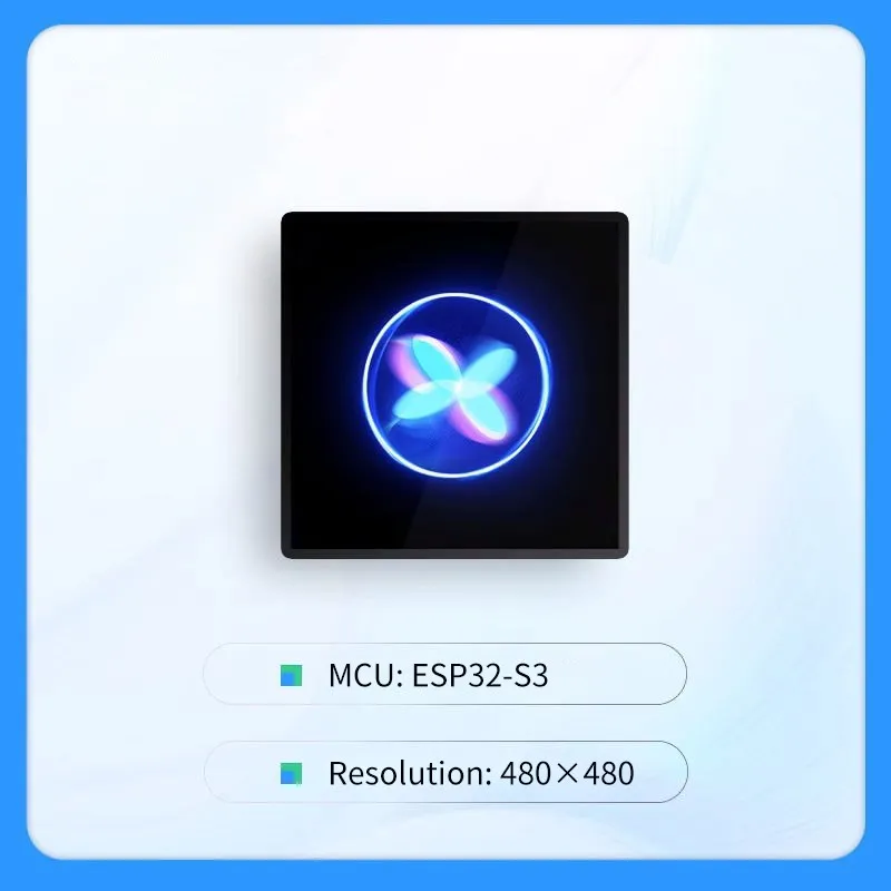 ESP32-S3 4 Inch Touch Screen 480x480 WiFi Bluetooth 86 Box Central Control Panel for Smart Home Optional Temperature & Humidity