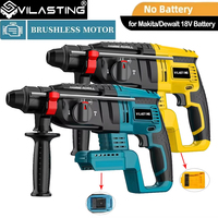 VILASTING 26MM Brushless Electric Hammer Drill Multifunctional Rotary Cordless Power Tools For Makita/Dewalt 18V Battery Pin