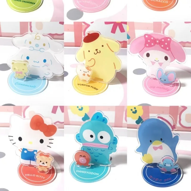 

Cartoon Sanrio Cinnamoroll Kuromi Acrylic Stand Photo Sticky Note Organizer Desktop Decoration