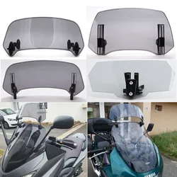 Universal Motorcycle Windshield Extension Adjustable Spoiler Clamp-On Windscreen Deflector For BMW KAWASAKI YAMAHA HONDA SUZUKI
