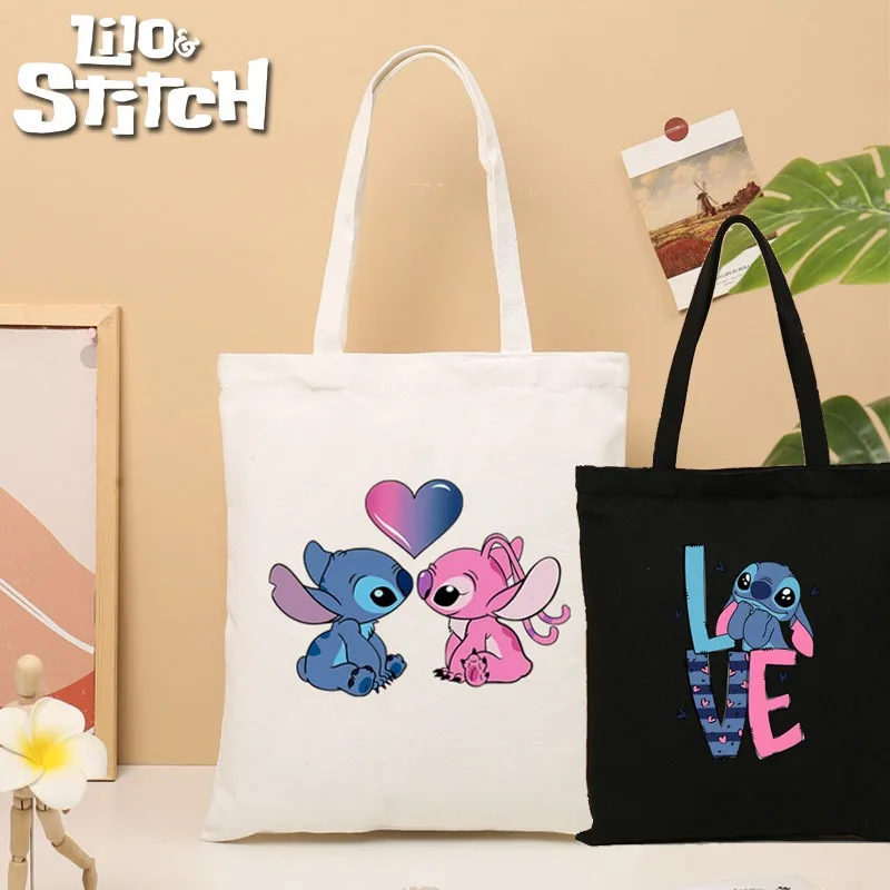 

2024 Kawaii Disney Lilo & Stitch Women's Shoulder Bags Cartoon New Large Capacity Tote Cute Bag Popular Fashion Shoulder Bags