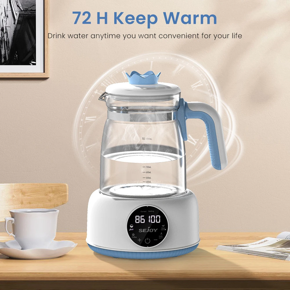 Sejoy Infant Thermostatic Milk Regulator Milk Modulator Electric Kettle 72 Hours Hot Water Smart Insulation Pot Milk Powder Warm