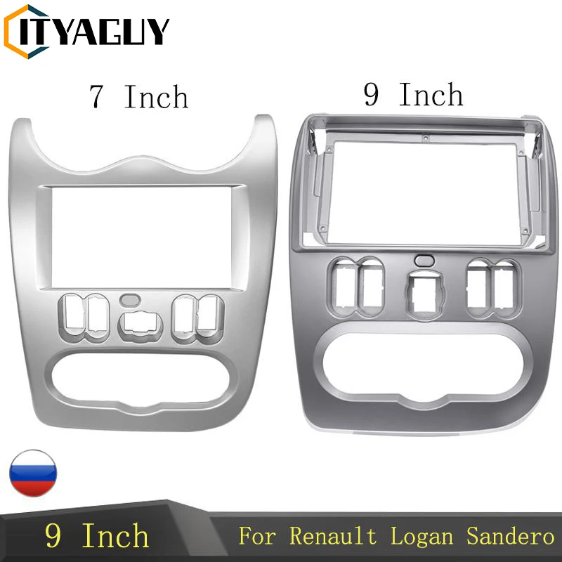 

2 din Car Radio Frame for RENAULT Logan Sandero DACIA Duster Double Din Fascia DVD Frame Adapter CD Panel Dash Trim Bezel