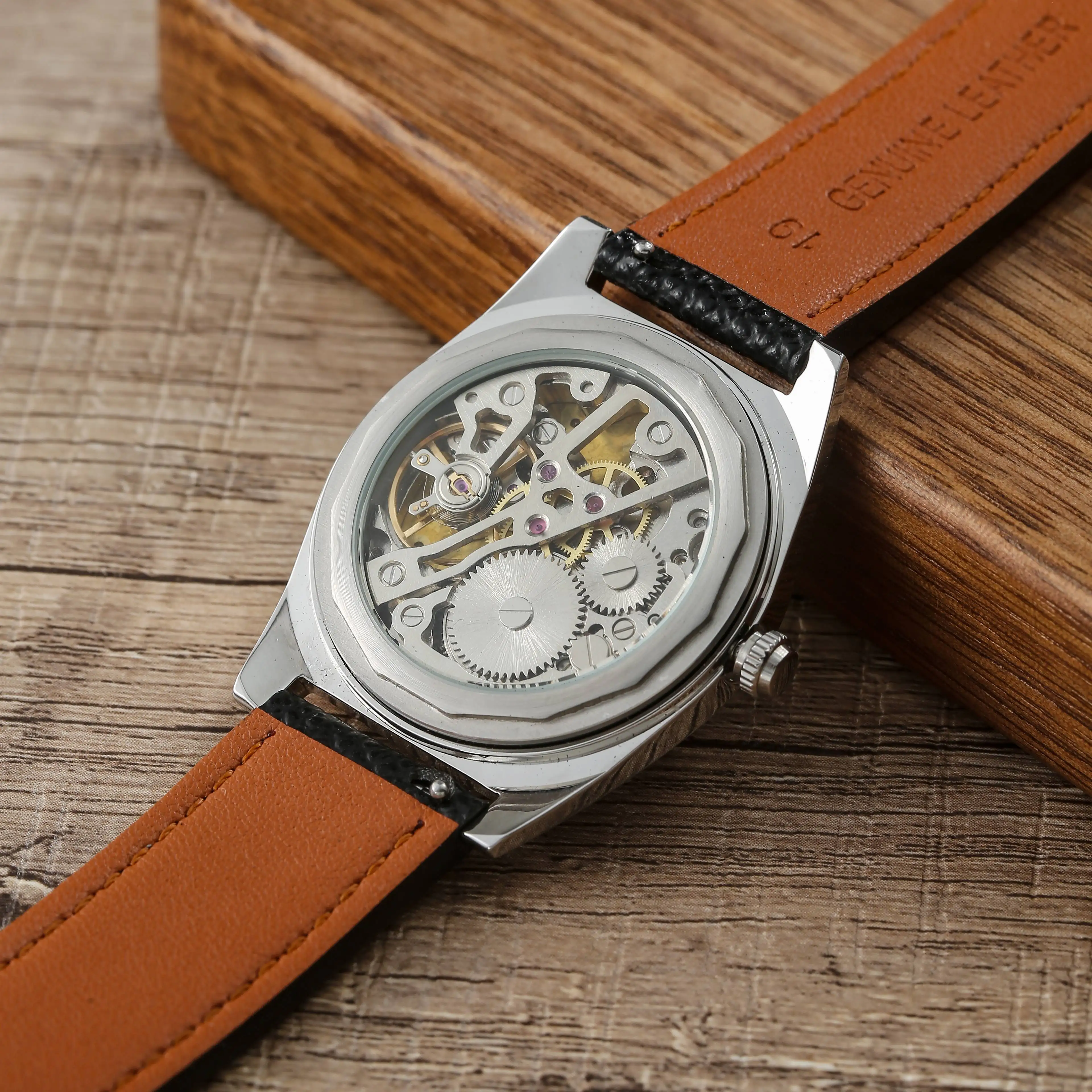 Mechanische Herrenuhr Shanghai 8120, manuelles mechanisches Uhrwerk, 36 mm, Retro-chinesische Uhr, geeignet für Herrengeschenke – Detail 5