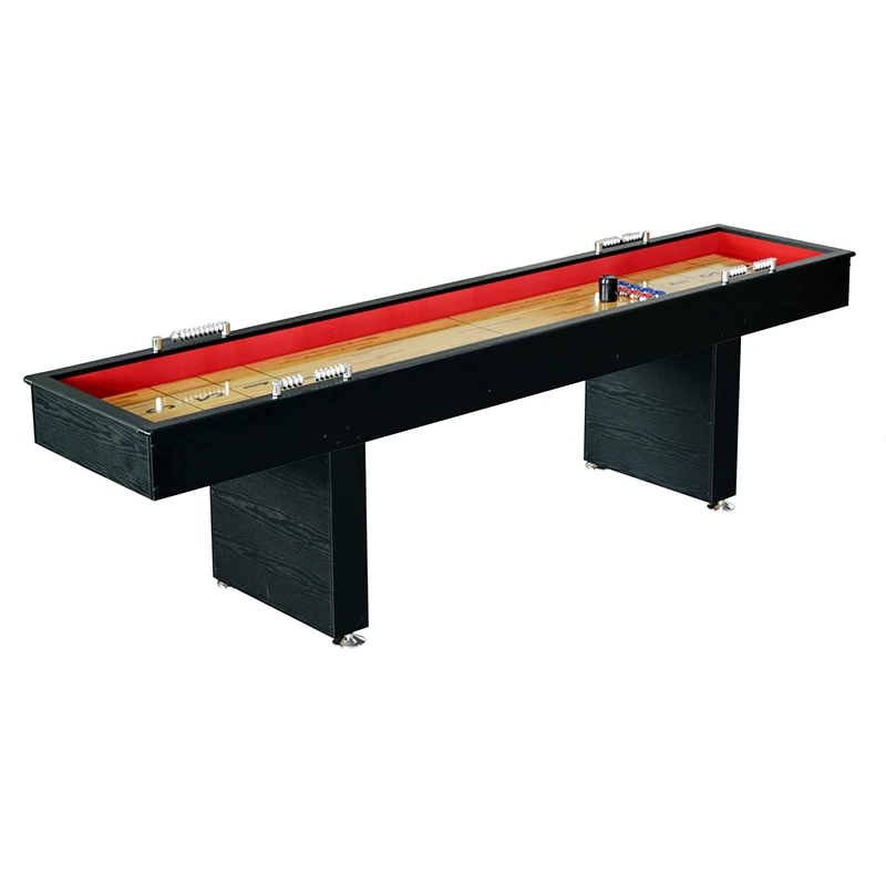 

S.Q.F Europe Popular 9ft Black Classic Shuffleboard Table Indoor Sports Coin Pusher Gym Entertainment Billardtable