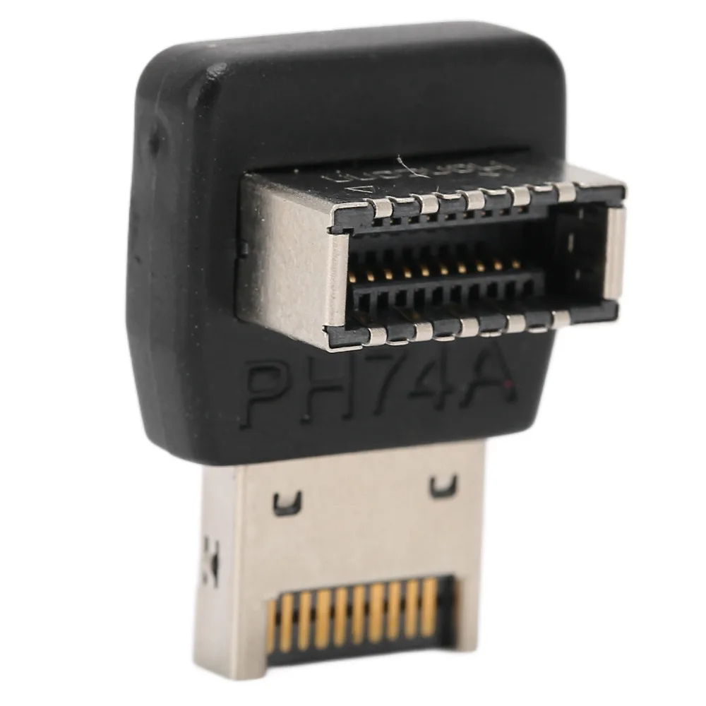 PH74A Right Angle USB Type E Adapter 90 Degree Plug and Play Right Angle Adapter Right Angle Design USB Front Panel Adapter