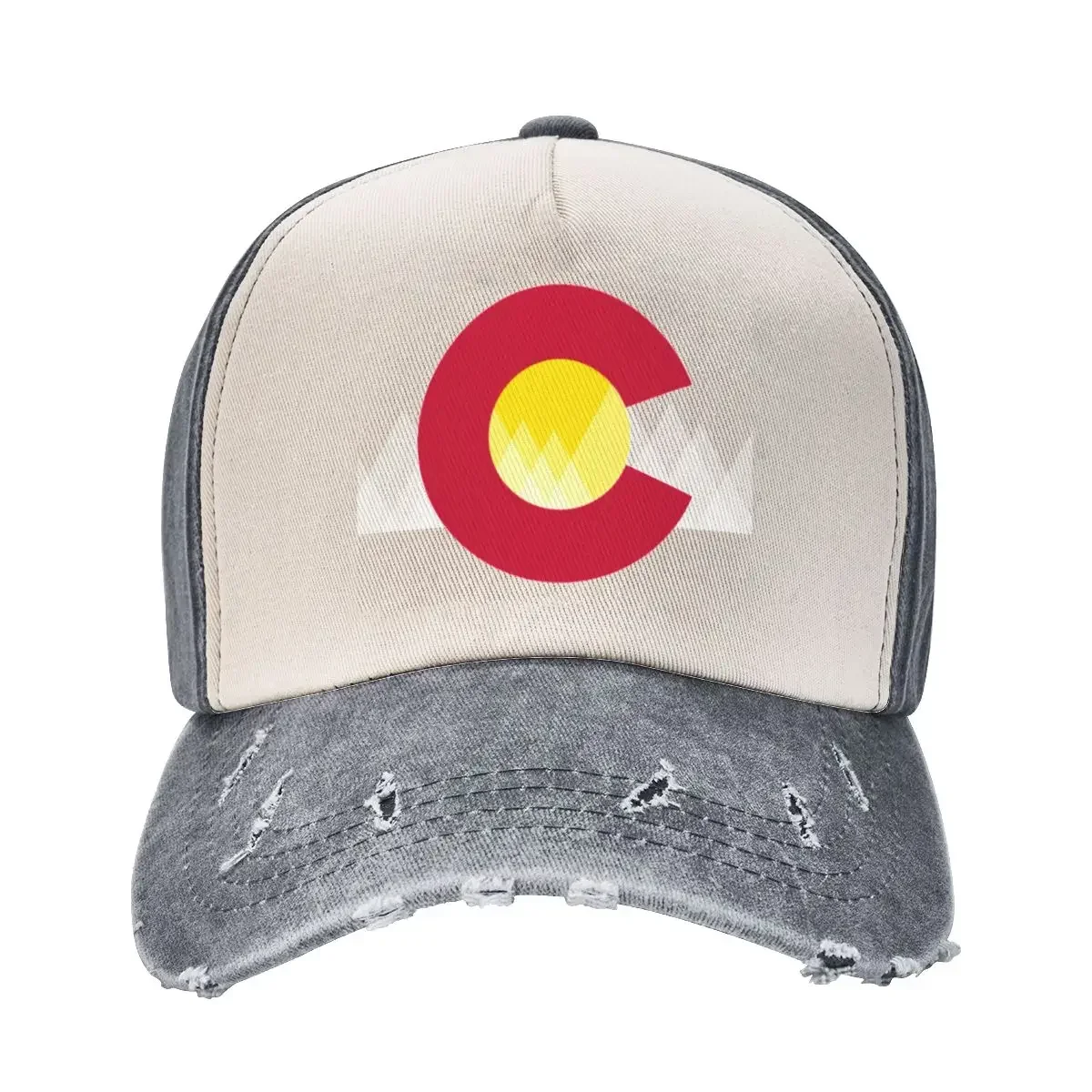 Basic Geometric Mountain Traditional Colorado State Flag Cowboy Hat Hat Man For The Sun Bobble Hat Men's Luxury Women's