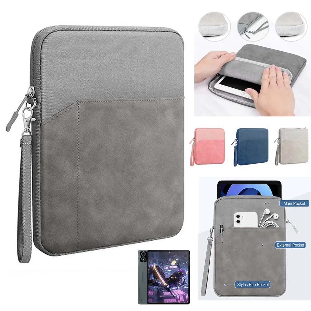 

for Redmi K Pad 2 8.8inch Tablet Carry Bag Lanyard Patch Pocket Zip Storage Pouch Waterproof Sleeve Anti Drop Bumper