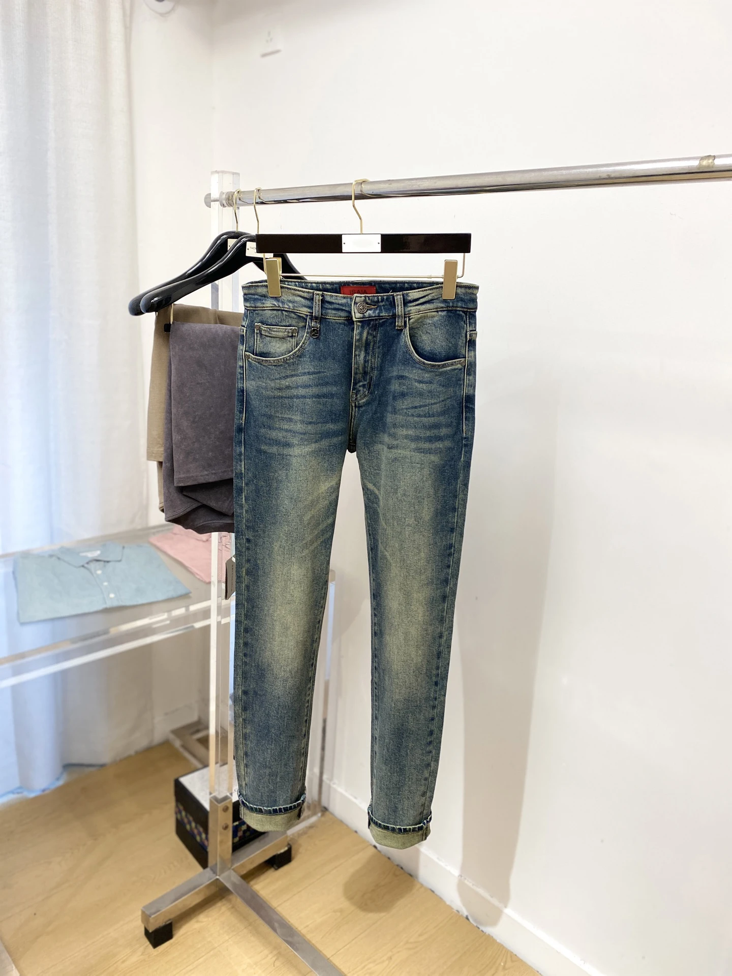 

BLSK CPRT Jeans Thick Cotton Men 2025 Autumn Winter new Embroidery keep warm quality Fashion straight Big size 30-38 Pants