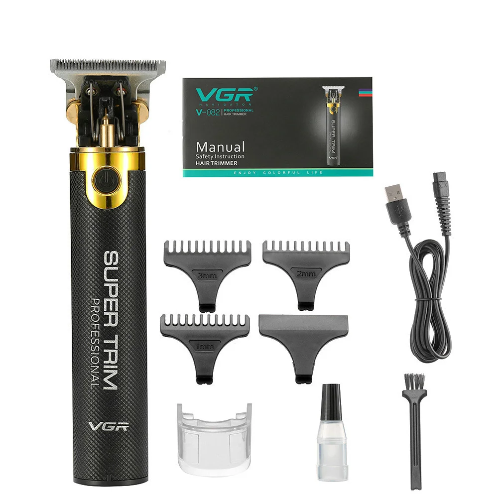 New Electric Hair Clipper Noise Reduction T-shape Blade Stainless Steel Blade with Three Limit Combs Hair Trimmers