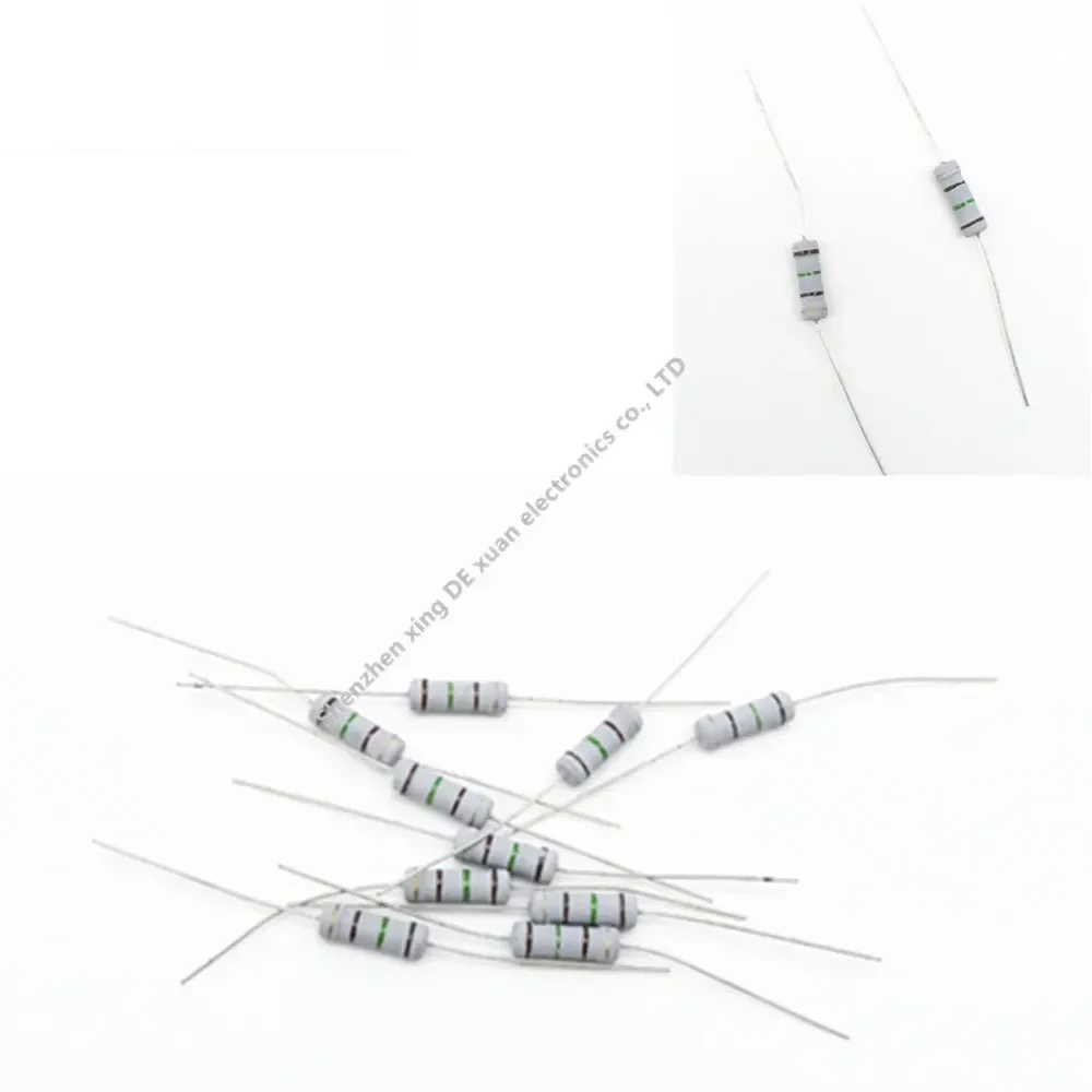 500 قطعة 1 واط 5% معدن أكسيد مقاوم من غشاء 10 12 15 18 20 22 24 27 30 33 36 39 43 47 51 56 62 68 75 82 91 R K أوم