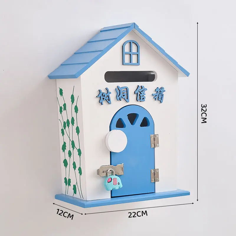 Pastoral Home Furnishings Kindergarten Wooden Mailboxes Suggestion Box Photographic Prop Cabin Decorations