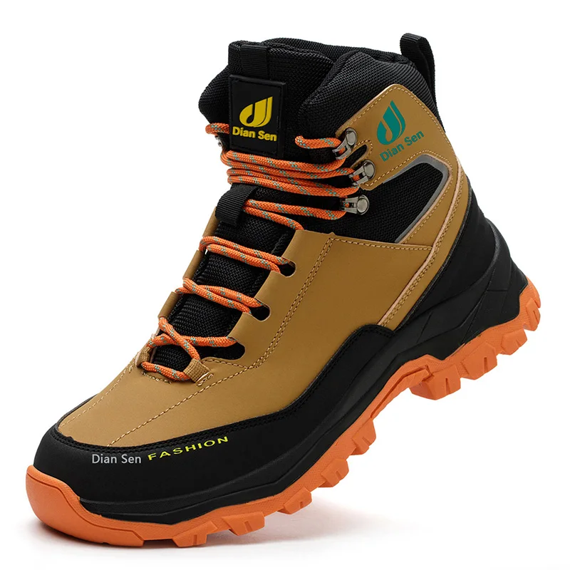 Veiligheidsschoenen voor heren met stalen neus Waterdichte laarzen Lekbestendig Anti-smash Outdoor werksneakers voor heren Bouwwerkschoenen