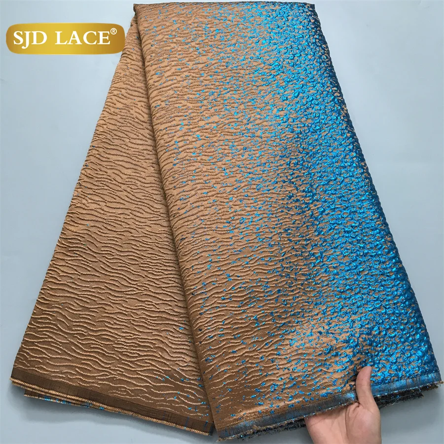 SJD LACE African Damask Brocade Lace Fabrics 2025 High Quality Nigerian Jacquard French Lace For Sewing Women Party Dresses 4152