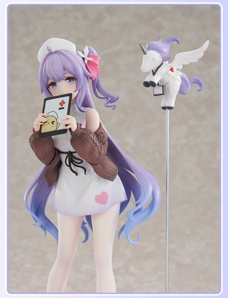 Figurine licorne ange temps de soins infirmiers 1/8, ornement périphérique d'animation, modèle de paysage, cadeau de Collection, en Stock