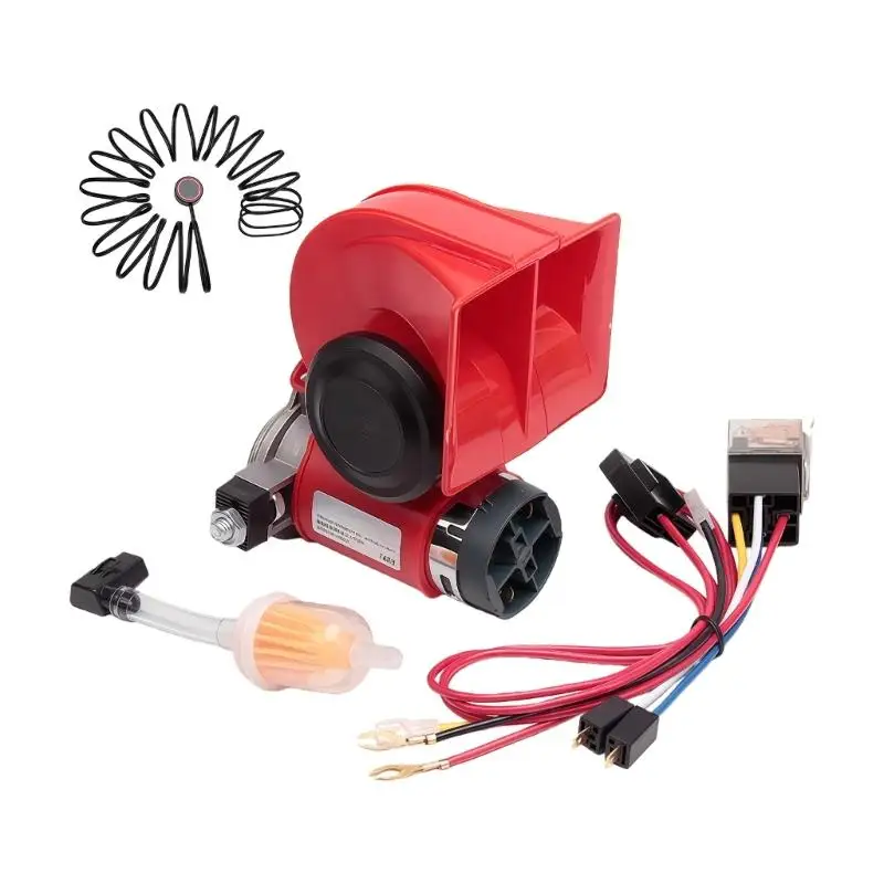 24V High Decibel Air Horn Delivering 130dB Maximumly Sound Pressure for Enhancing Road Safety in Various Environments, Quick