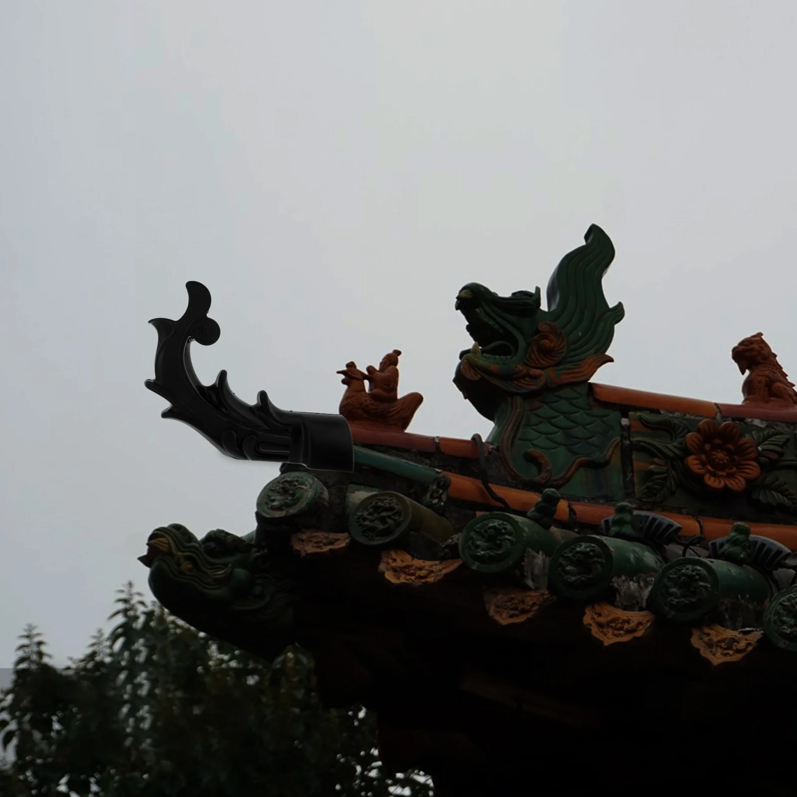 

Traditional Chinese Roof Accent Vintage Roof Embellishment Ancient Decoration Home Decorative Accessories Sculpture