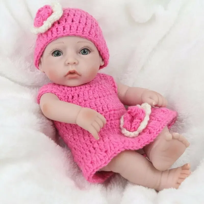 

11" Vinyl Reborn Doll Lifelike Handmade Newborn Baby Realistic Girl Toy