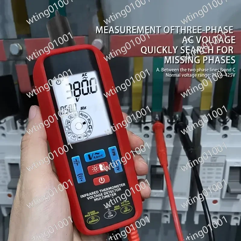 for Infrared Thermometer Electric Pen Digital Multimeter High Precision Auto Range Intelligent Anti Burn Voltage Current