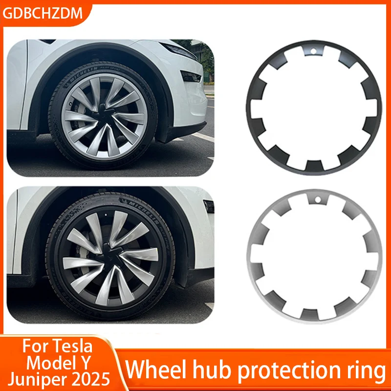 

4x Car Hub protection ring Hub center cover For New Tesla Model Y Juniper 2025+ Anti Scratch Car wheel hub Accessories