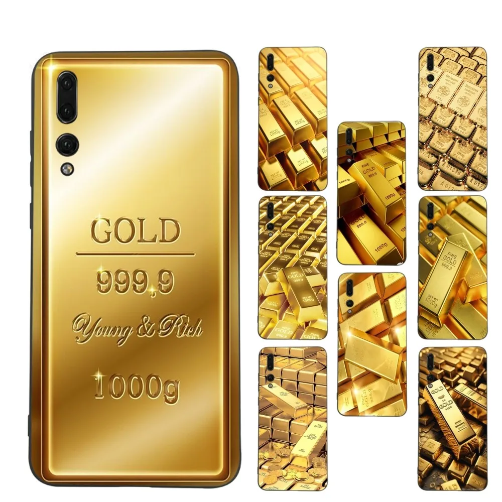 

Gold Money Pattern Phone Case For Huawei P 8 9 10 20 30 40 50 Pro Lite Psmart Honor 10 Lite 70 Mate 20lite