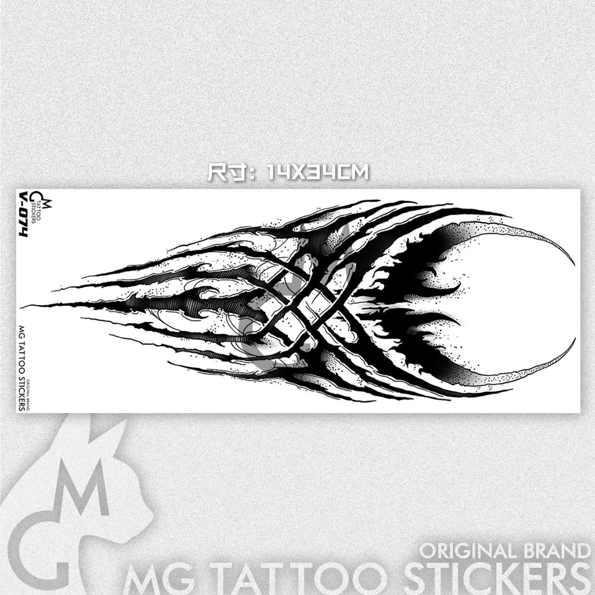 Gothic Tattoos Mystic Totem Temporary Tattoos for Women Man Arm Leg Art Tattoo Waterproof Tattoo Stickers Geometry Fake Tattoo