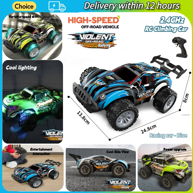 

1:20 Off-road Remote Control Car 2.4GHz Powerful Variable Speed Drift Lights RC Pickup Truck Climbing Car Toy Kids Festival Gift