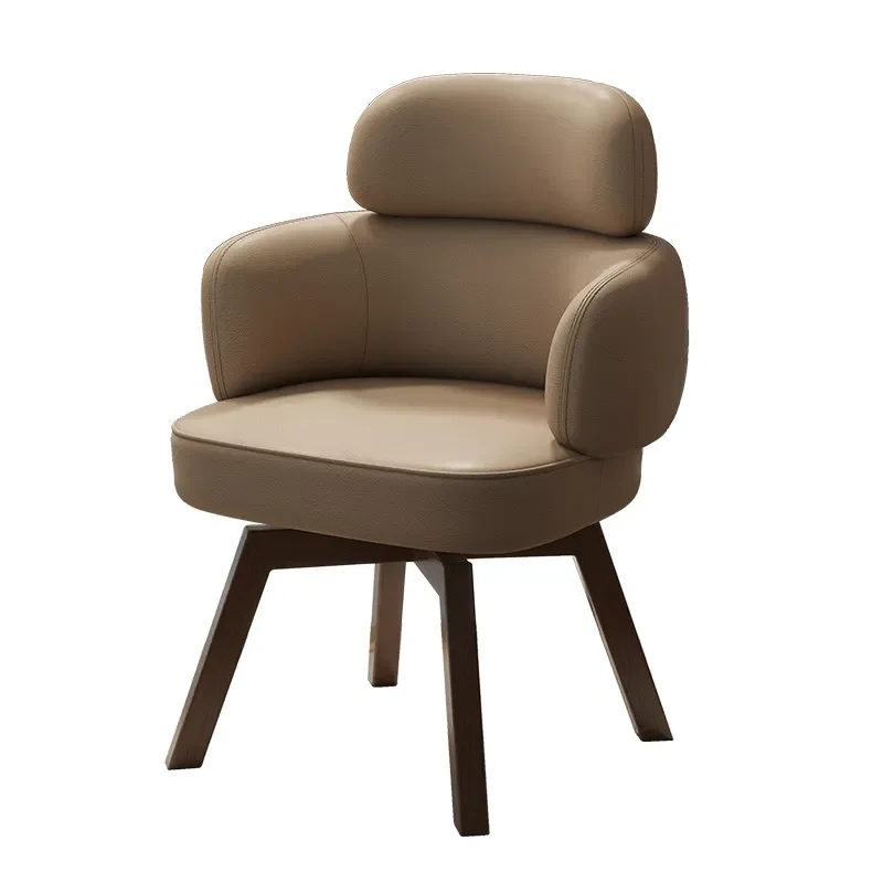Italian Swivel Dining Chair Modern Light Luxury Armchair for Home Office Desk Leisure Negotiation Tea Room Dressing Area