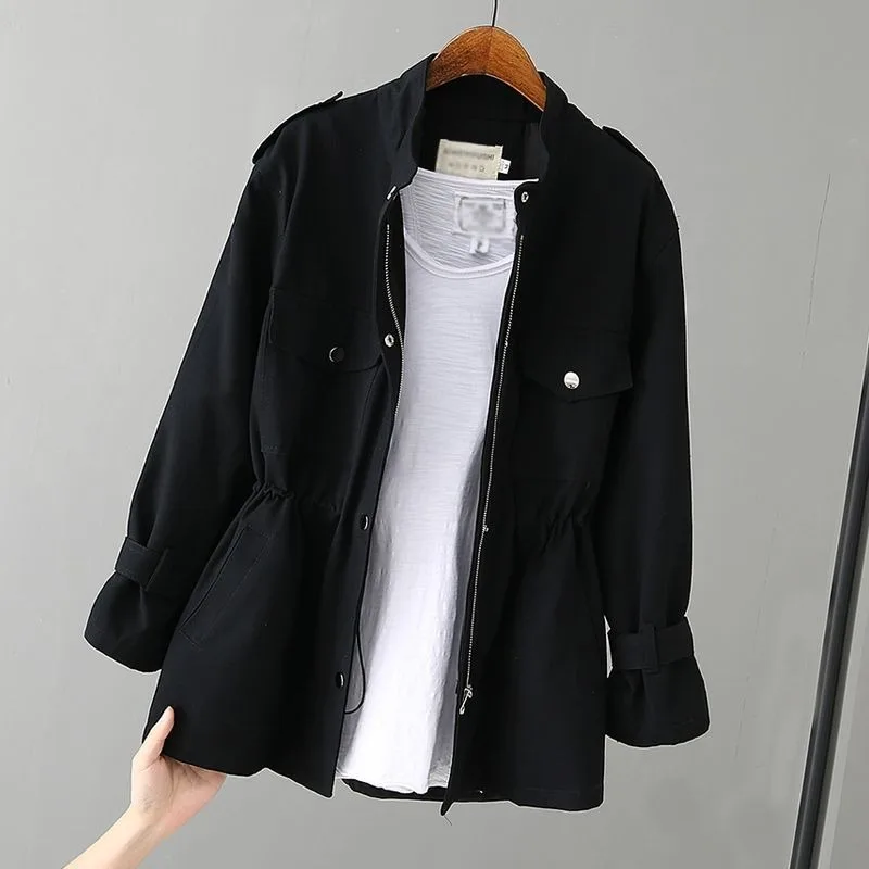 

Windbreaker with Medium Length Loose Slimming and Versatile Top for Outerwear 2026 This Is New Spring Style of Short and Petite