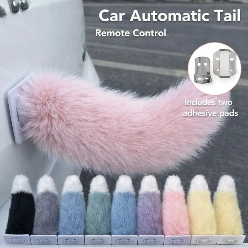 

Fluffy Remote Control Electric Bicycle Tail Realistic Versatile Car Wagging Moving Tail Self-adhesive Rechargeable